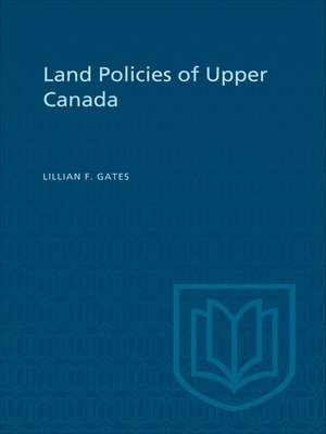 cover image of Land Policies of Upper Canada